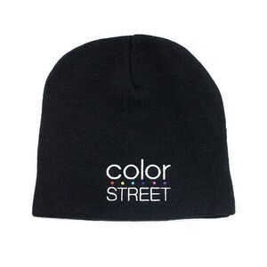 Color‎ Street Nails Black Logo Sock Cap Beanie Hat NEW